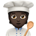 🧑🏿‍🍳 cook: dark skin tone display on Apple